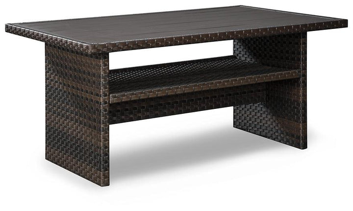 Easy Isle Multi-Use Table P455-625 Black/Gray Contemporary Outdoor Dining Table By Ashley - sofafair.com