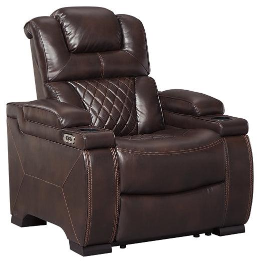 Warnerton Power Reclining Sofa and Recliner 75407U1 Brown/Beige Contemporary Motion Upholstery Package By Ashley - sofafair.com
