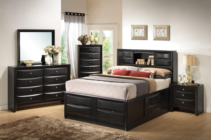 Briana 202701 Black Transitional queen bed By coaster - sofafair.com