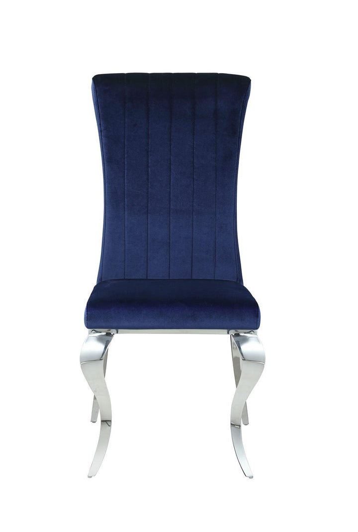 Dining chair 105077 Ink blue Hollywood Glam Dining Chair1 By coaster - sofafair.com