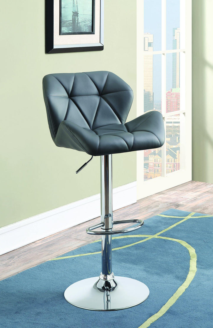 Rec room/bar stools: height adjustable 100426 Grey Contemporary adjustable bar stool By coaster - sofafair.com
