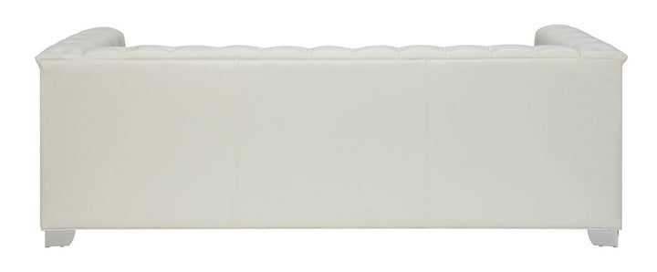 Chaviano 505391 Pearl white Sofa1 By coaster - sofafair.com