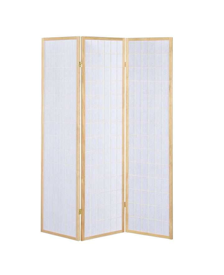 4621 White Transitional Transitional natural folding screen By coaster - sofafair.com