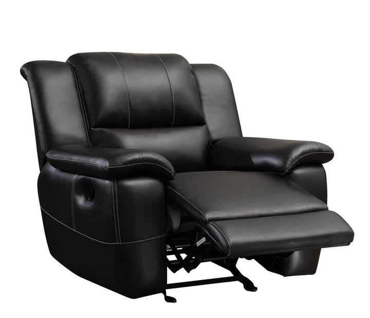 Lee motion 601063 Black Transitional leatherette recliners By coaster - sofafair.com