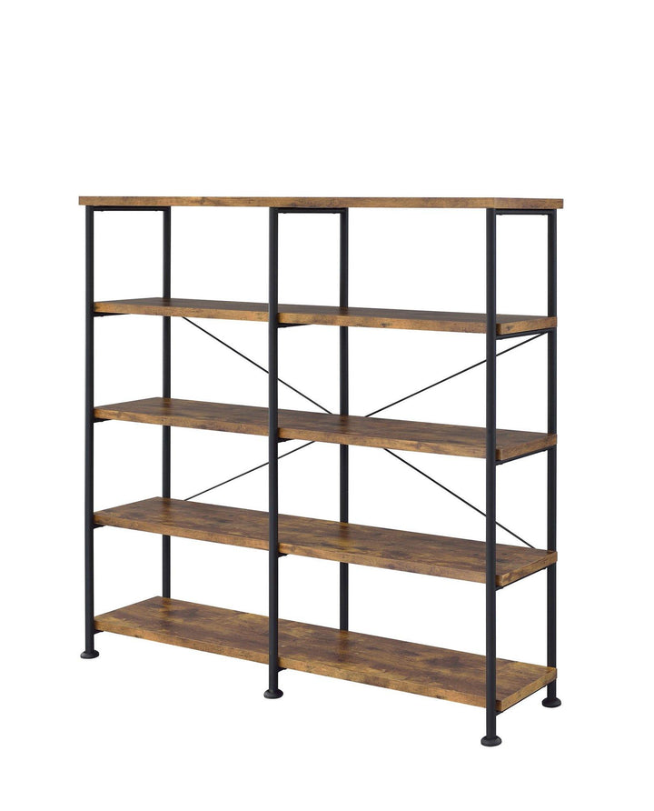 Analiese 801543 Antique nutmeg Rustic Bookcase1 By coaster - sofafair.com
