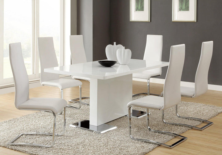 Nameth 102310 White Casual Dining Table1 By coaster - sofafair.com