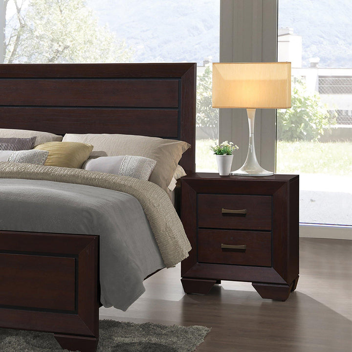 Fenbrook 204392 Dark cocoa Transitional Nightstand1 By coaster - sofafair.com