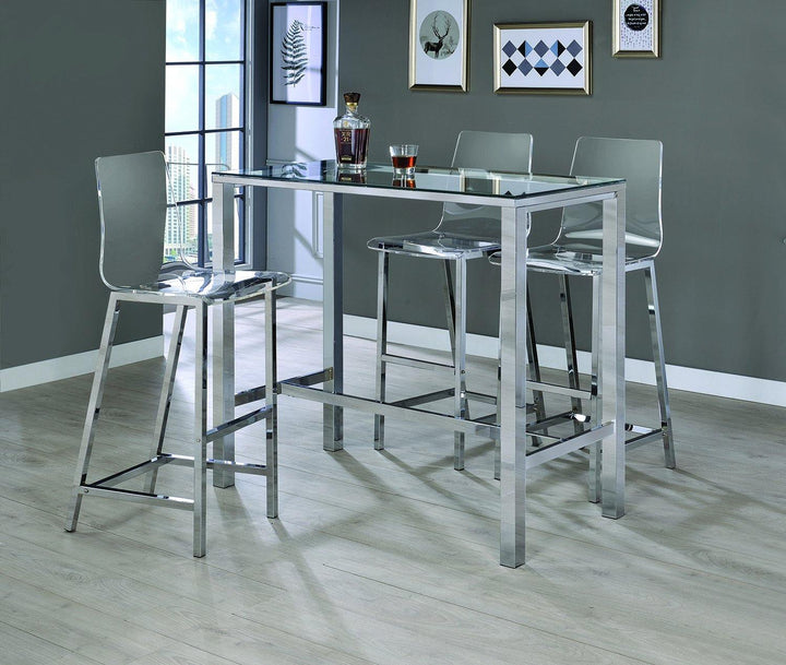 100295 metal Bar stools: metal fixed height By coaster - sofafair.com