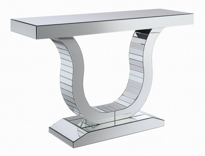 930010 Silver Contemporary mirrored console table By coaster - sofafair.com