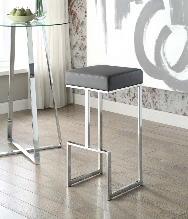 105262 Grey Contemporary Bar stools: metal fixed height By coaster - sofafair.com