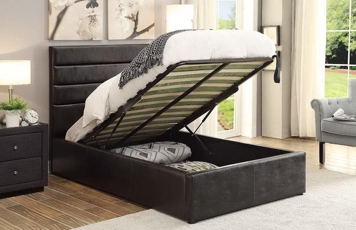 Riverbend upholstered bed 300469 Black Casual queen bed By coaster - sofafair.com