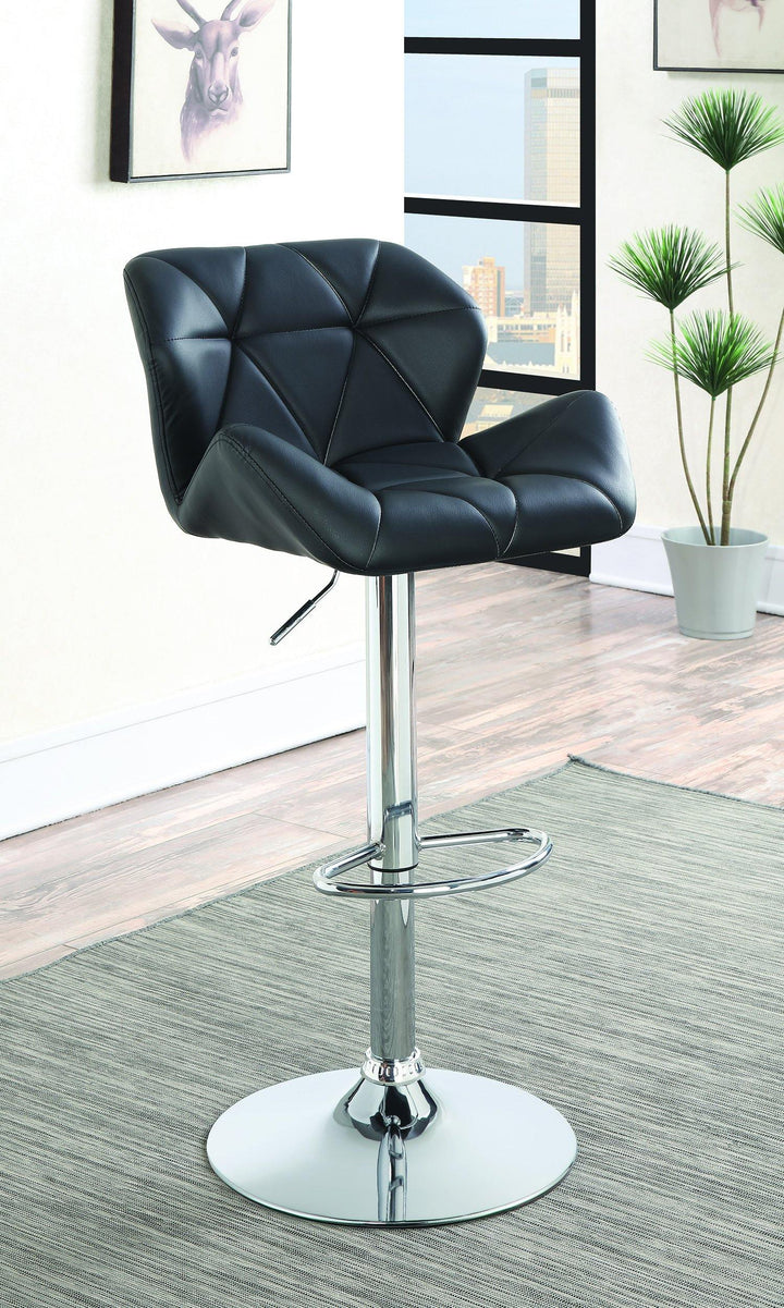 Rec room/bar stools: height adjustable 100425 Black Contemporary adjustable bar stool By coaster - sofafair.com