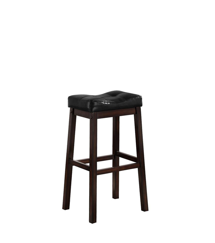 120520 Black Transitional Bar stools: wood fixed height By coaster - sofafair.com
