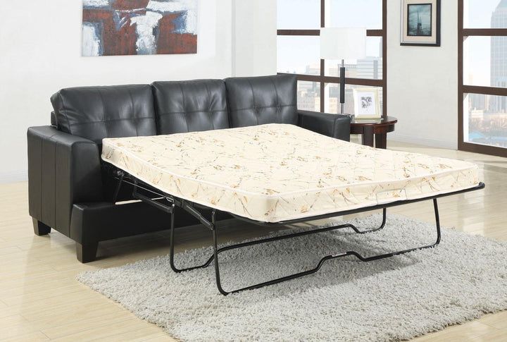 Samuel 501680 Black Transitional sleeper sofa By coaster - sofafair.com