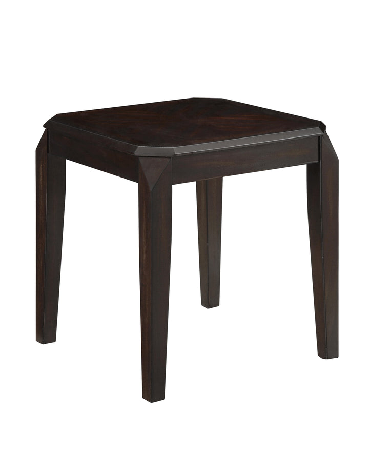 Transitional walnut end table 721047 Walnut End Table1 By coaster - sofafair.com