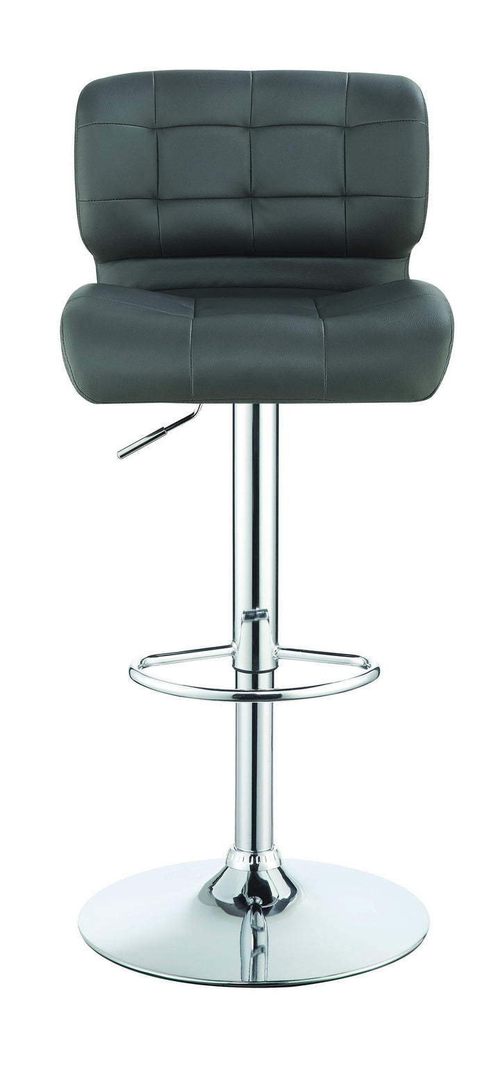 Rec room/bar stools: height adjustable 100545 Grey Contemporary adjustable bar stool By coaster - sofafair.com