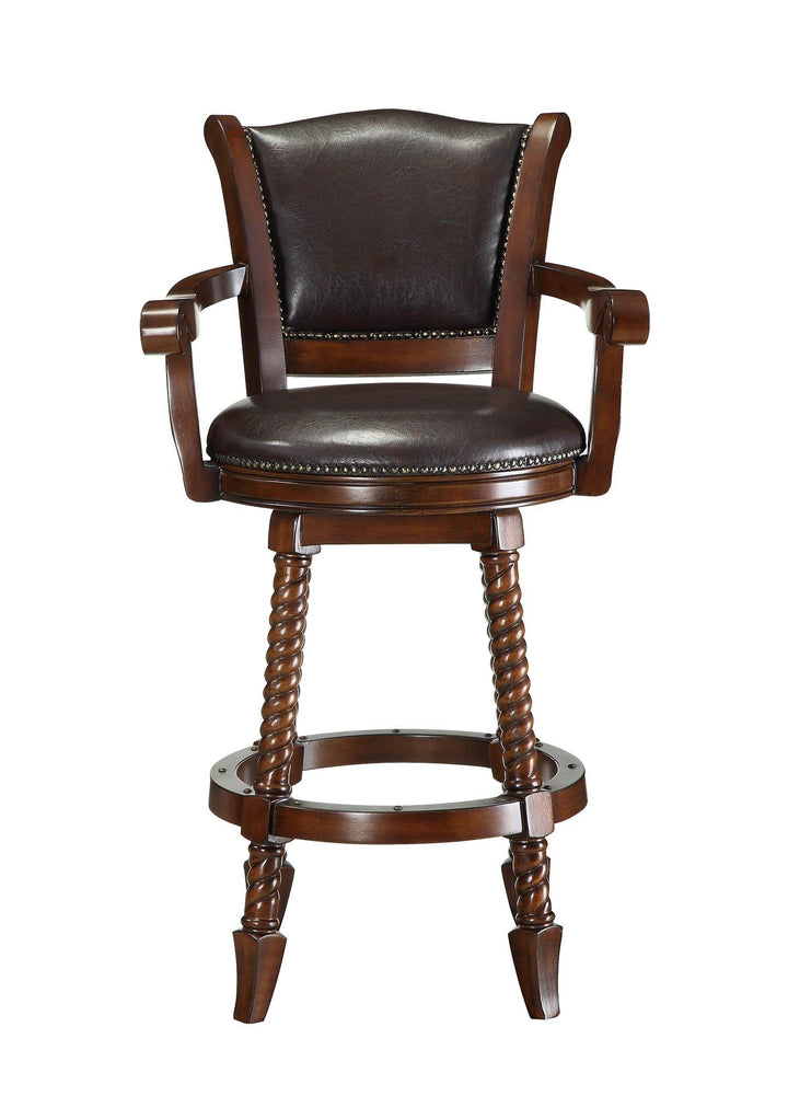 Bar units: traditional/transitional 100679 Brown Traditional bar stool By coaster - sofafair.com