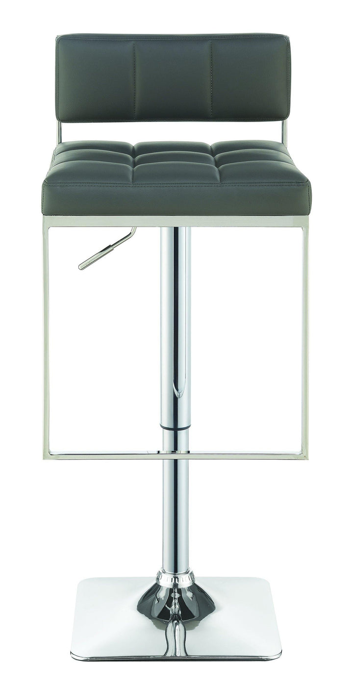 Rec room/bar stools: height adjustable 100195 Grey metal adjustable bar stool By coaster - sofafair.com