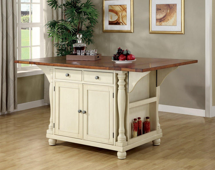 102271 Country Slater kitchen island By coaster - sofafair.com