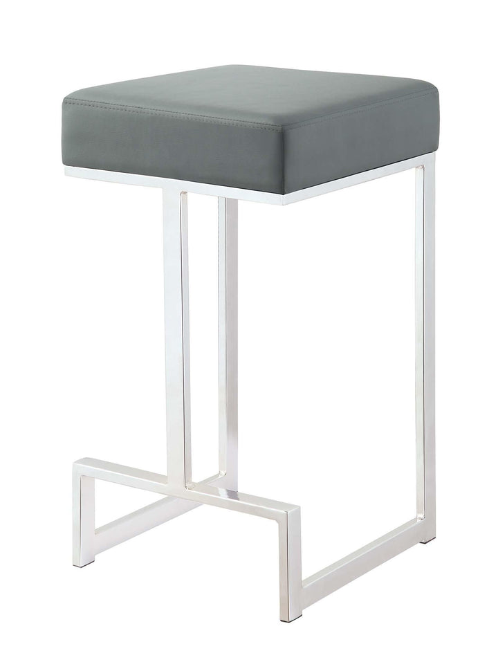 Bar stools: metal fixed height 105252 Grey metal counter height stool By coaster - sofafair.com