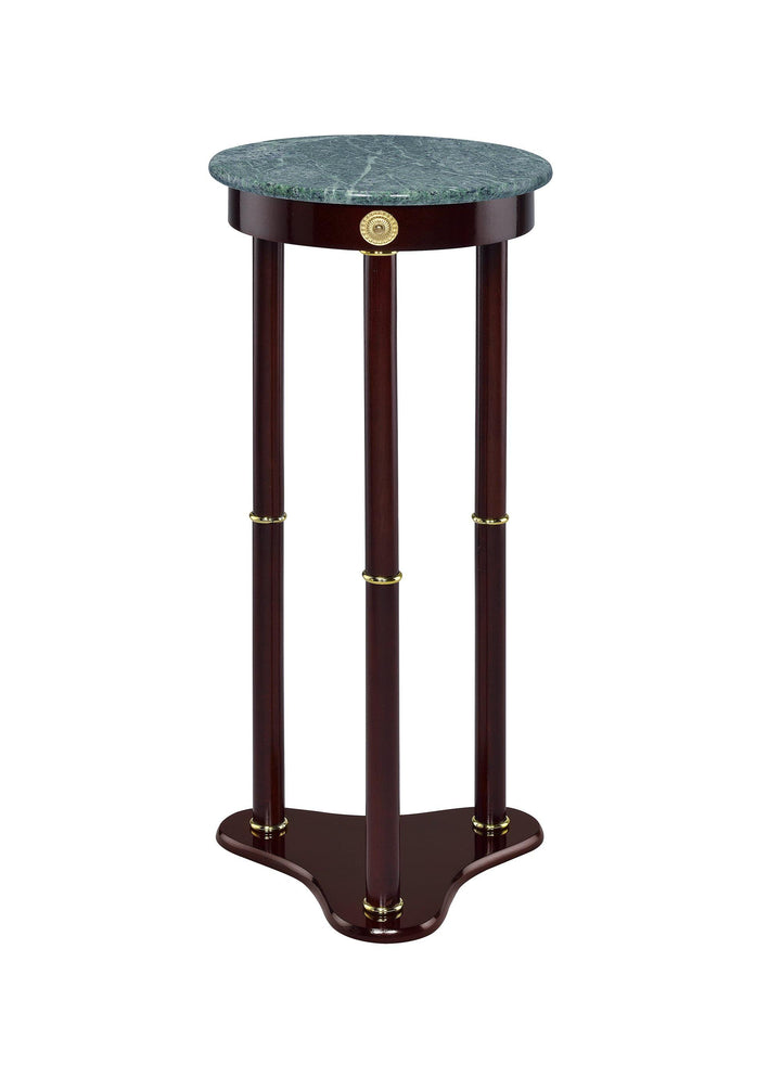 Traditional merlot round plant stand 3315 Merlot Traditional accent table By coaster - sofafair.com