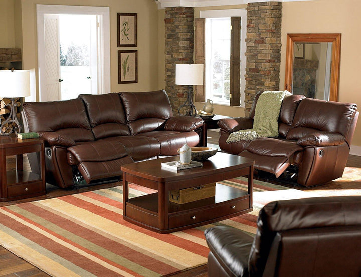 Clifford motion 600282 Chocolate Casual leather motion loveseats By coaster - sofafair.com