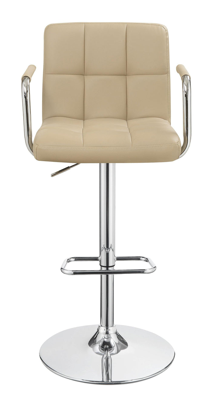 Rec room/bar stools: height adjustable 121106 Beige Contemporary adjustable bar stool By coaster - sofafair.com
