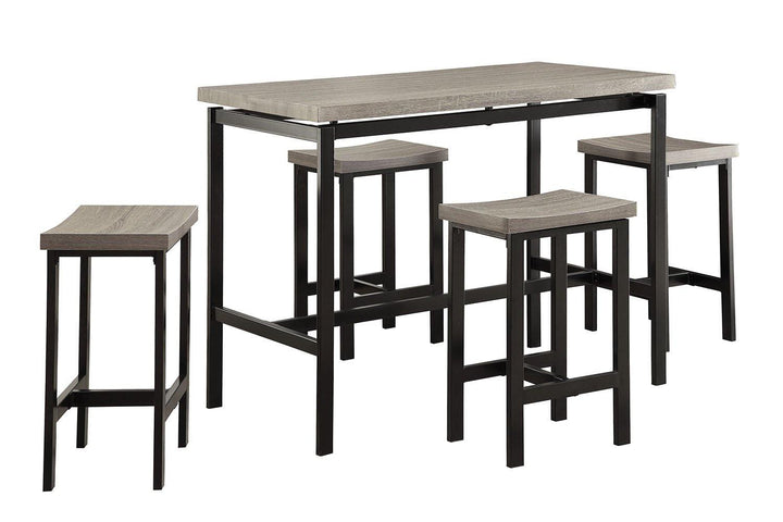 Dining: packaged sets : counter height 150024 Black 5 pc set By coaster - sofafair.com