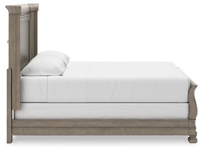 Lexorne California King Sleigh Bed B924B5 Black/Gray Traditional Master Beds By Ashley - sofafair.com