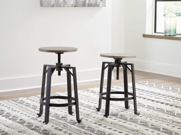 Lesterton Counter Height Stool D334-024 Black/Gray Casual Barstools By Ashley - sofafair.com