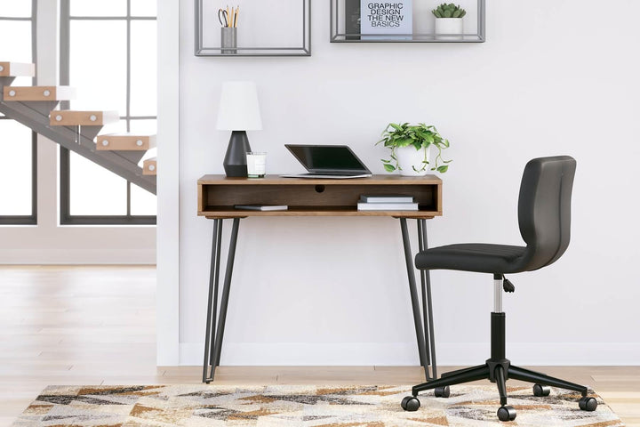 Strumford Home Office Desk H449-10 Black/Gray Contemporary Desks By Ashley - sofafair.com