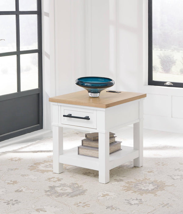 T844-3 White Casual Ashbryn End Table By Ashley - sofafair.com