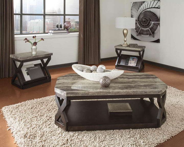 Radilyn Table (Set of 3) T568-13 Brown/Beige Contemporary 3 Pack By Ashley - sofafair.com