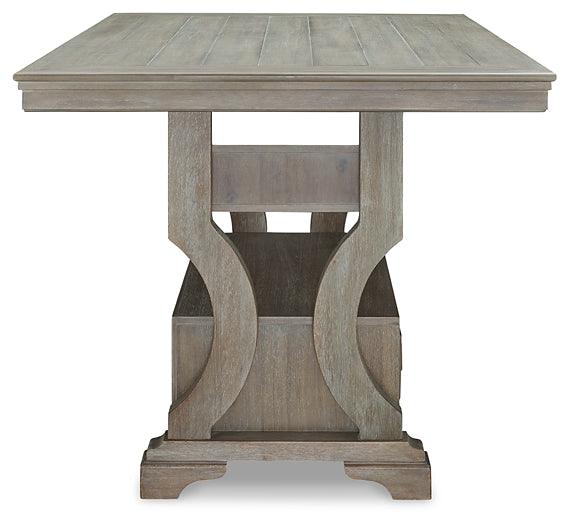 Moreshire Counter Height Dining Table D799-32 Brown/Beige Casual Counter Height Table By Ashley - sofafair.com
