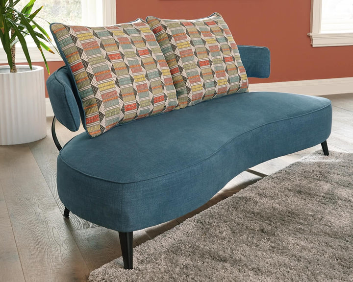 Hollyann RTA Sofa 2440338 Blue Contemporary Stationary Upholstery By Ashley - sofafair.com