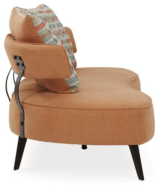 Hollyann RTA Sofa 2440138 Orange Contemporary Stationary Upholstery By Ashley - sofafair.com