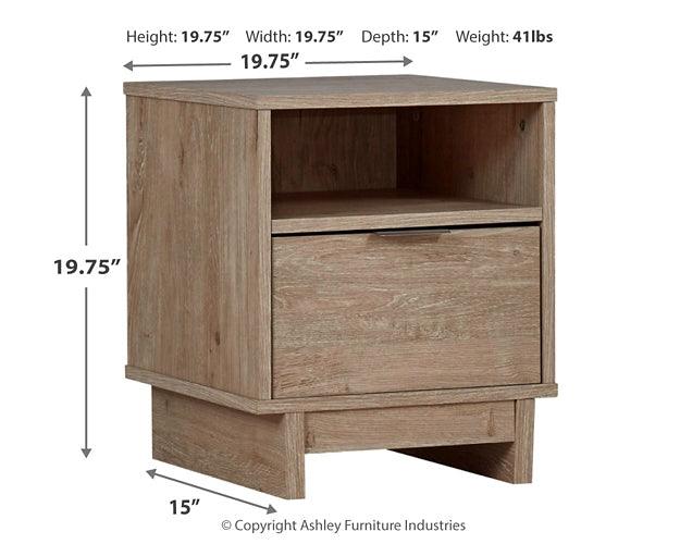 Oliah Nightstand EB2270-291 Natural Contemporary Youth Bed Cases By Ashley - sofafair.com