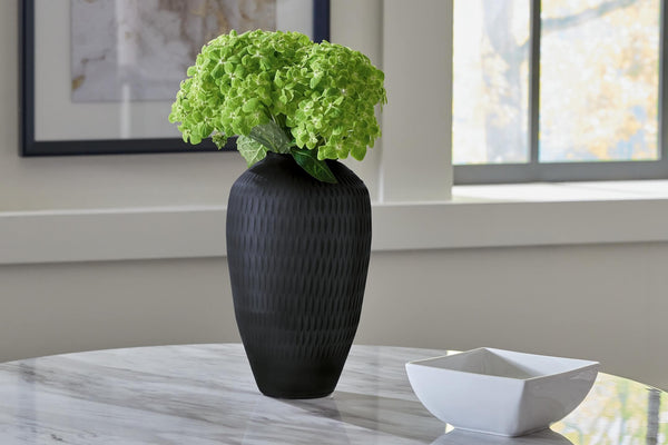 A2000509 Black/Gray Contemporary Etney Vase By Ashley - sofafair.com