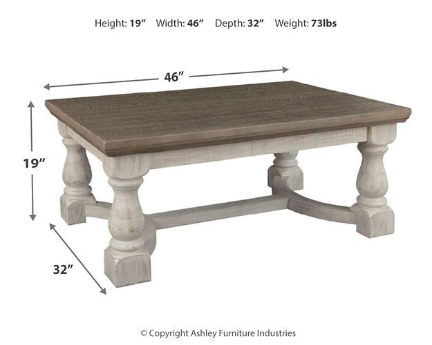 Havalance Coffee Table T814-1 White Casual Cocktail Table By Ashley - sofafair.com