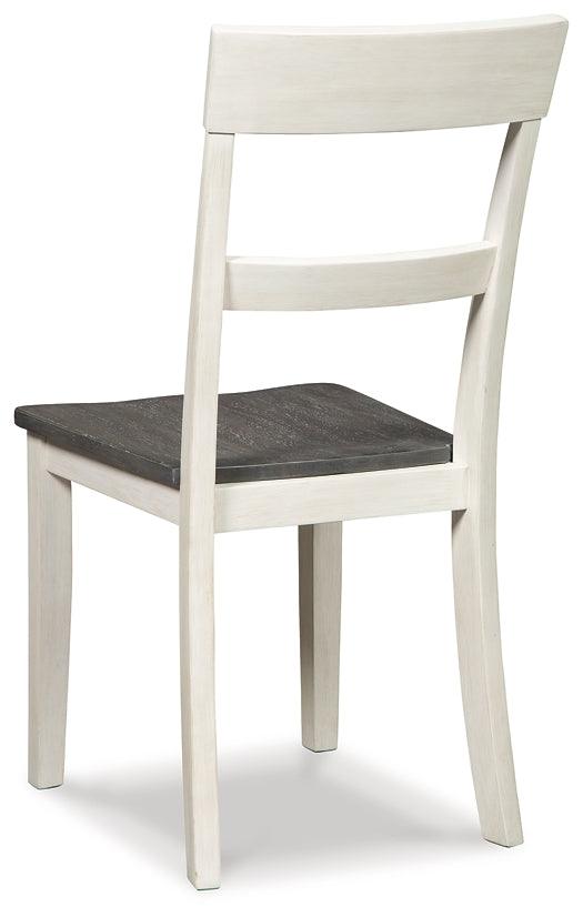 D287-01X2 White Casual Nelling Dining Chair (Set of 2) By Ashley - sofafair.com