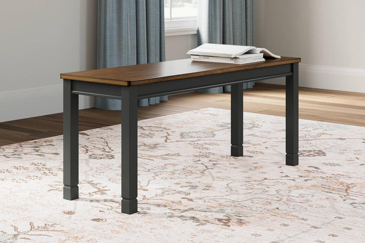 Owingsville Dining Bench D580-00 Black/Gray Casual Casual Seating By Ashley - sofafair.com