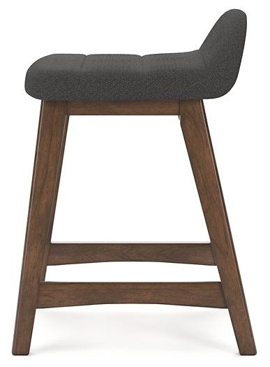 Lyncott Counter Height Bar Stool D615-224 Black/Gray Contemporary Barstool By Ashley - sofafair.com