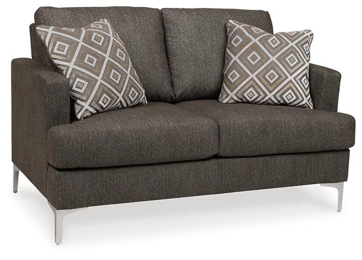 Arcola Sofa and Loveseat 82604U1 Black/Gray Contemporary Stationary Upholstery Package By Ashley - sofafair.com