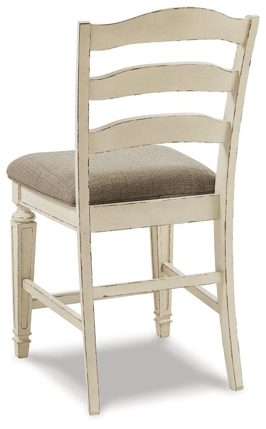 Realyn Counter Height Bar Stool D743-124 White Casual Barstool By Ashley - sofafair.com