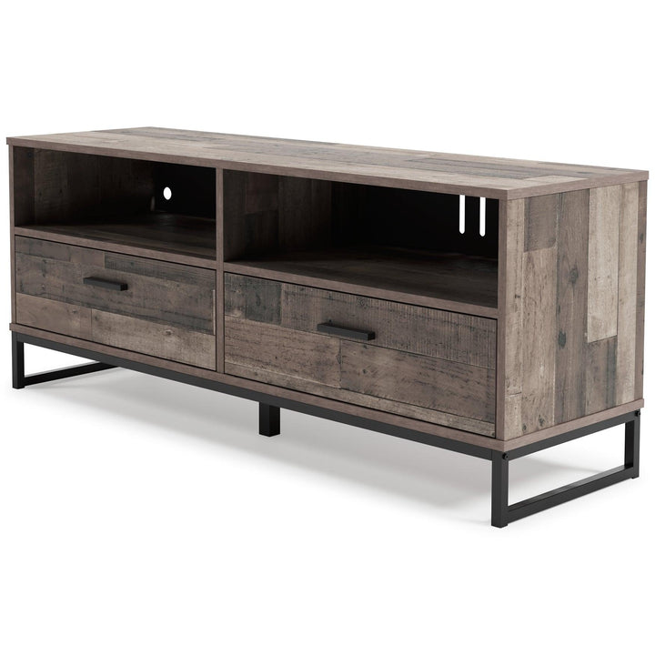 EW2120-268 Black/Gray Casual Neilsville 59" TV Stand By Ashley - sofafair.com