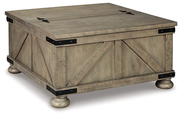 Aldwin Coffee Table With Storage T457-20 Black/Gray Casual Cocktail Table By Ashley - sofafair.com