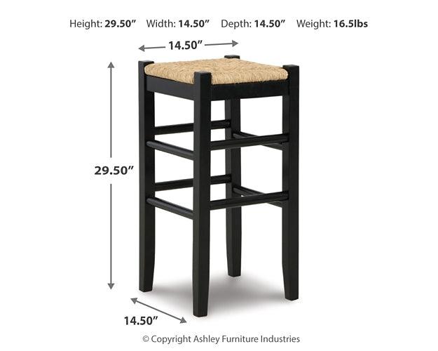 Mirimyn Bar Height Bar Stool D508-130 Black/Gray Casual Barstools By Ashley - sofafair.com