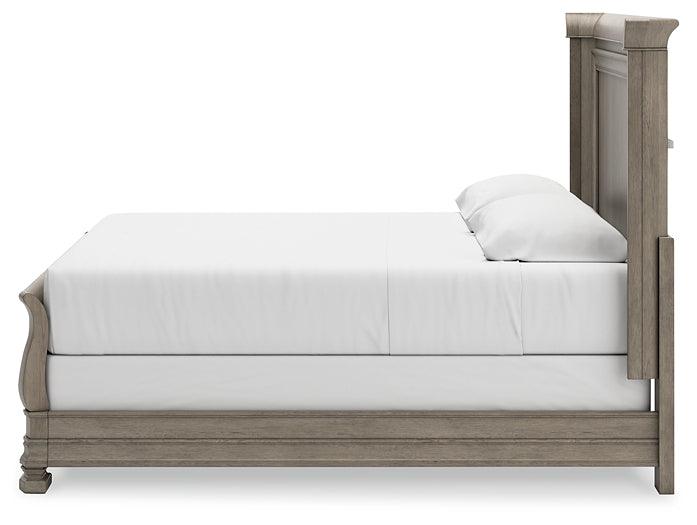 Lexorne California King Sleigh Bed B924B5 Black/Gray Traditional Master Beds By Ashley - sofafair.com