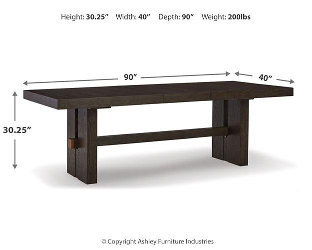 Burkhaus Dining Extension Table D984-45 Brown/Beige Contemporary Formal Tables By Ashley - sofafair.com