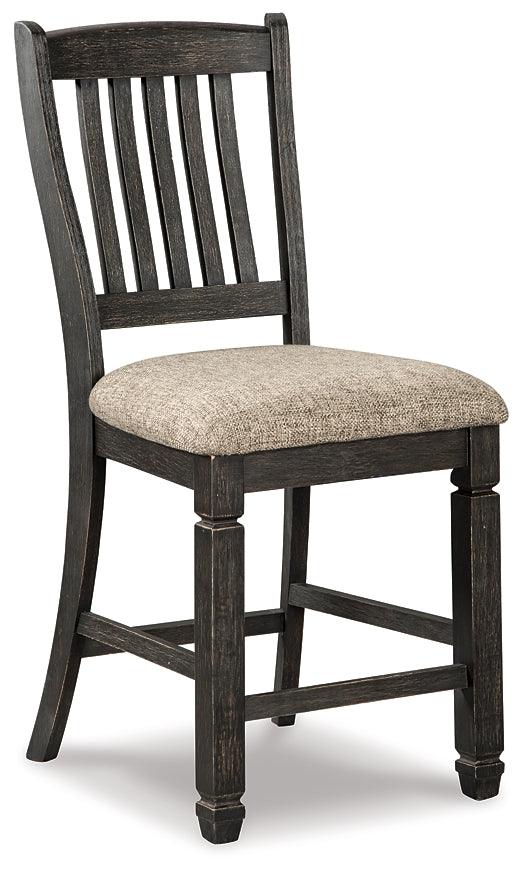 Tyler Creek Counter Height Bar Stool D736-124 Black/Gray Casual Barstool By Ashley - sofafair.com